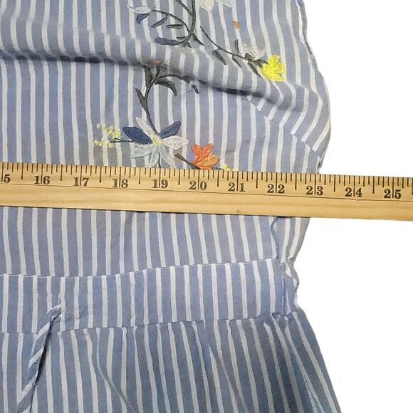 Ava & Viv Cotton Embroidered Plus Size Stripe Dress Womens 2X - Picture 9 of 11